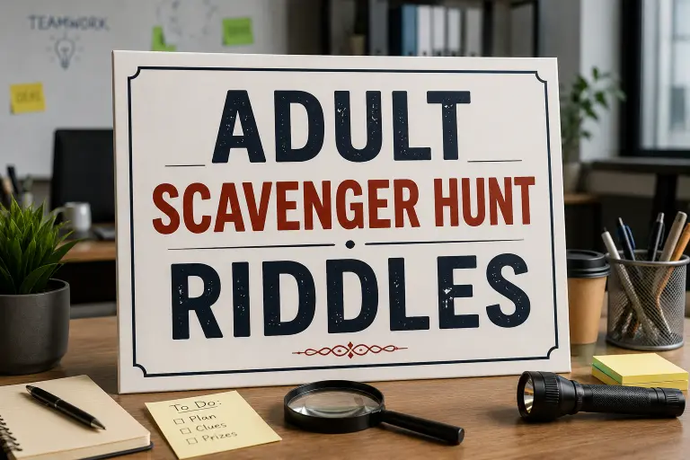 Adult Scavenger Hunt Riddles