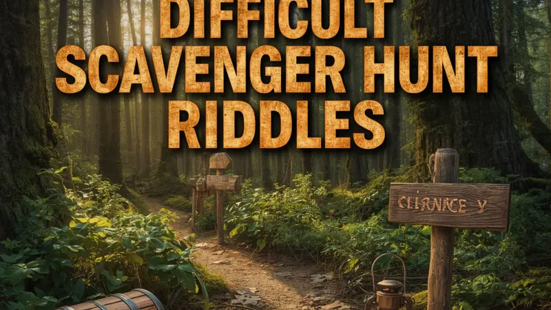 Difficult Scavenger Hunt Riddles