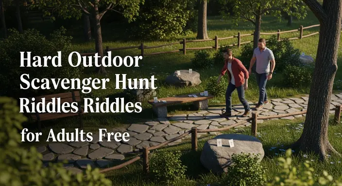 Hard Outdoor Scavenger Hunt Riddles for Adults Free