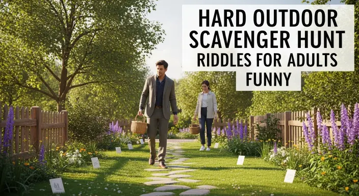 Hard Outdoor Scavenger Hunt Riddles for Adults Funny