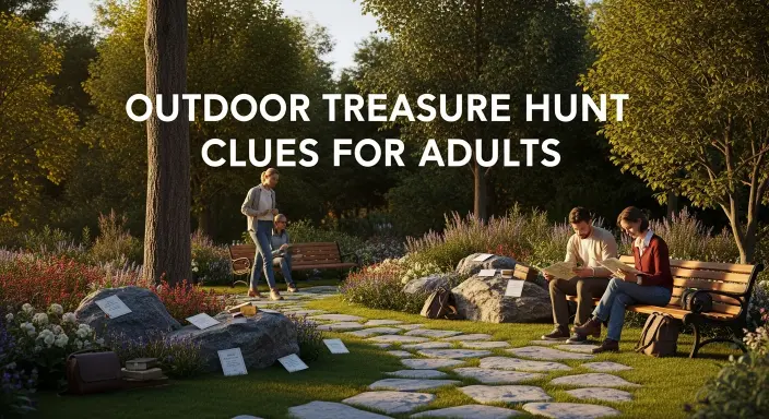 Outdoor Treasure Hunt Clues for Adults