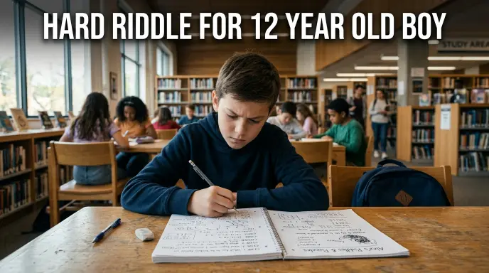 Hard Riddle for 12 Year Old Boy