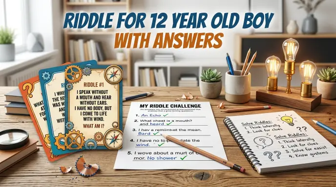 Riddle for 12 Year Old Boy with Answers