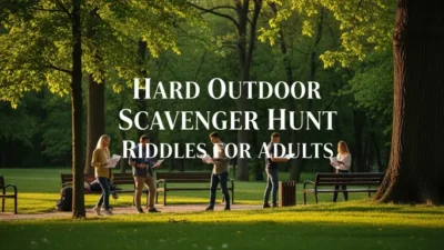 Hard Outdoor Scavenger Hunt Riddles For Adults