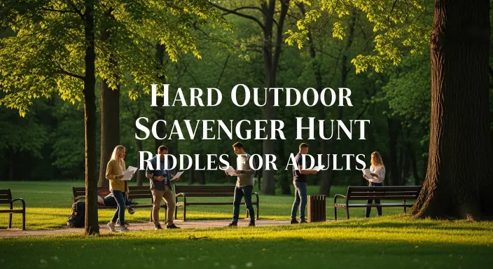 Hard Outdoor Scavenger Hunt Riddles For Adults