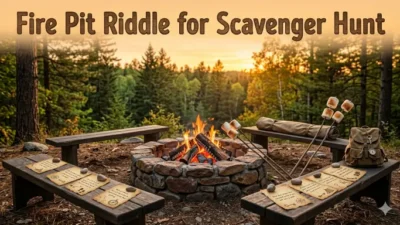 Fire Pit Riddle for Scavenger Hunt